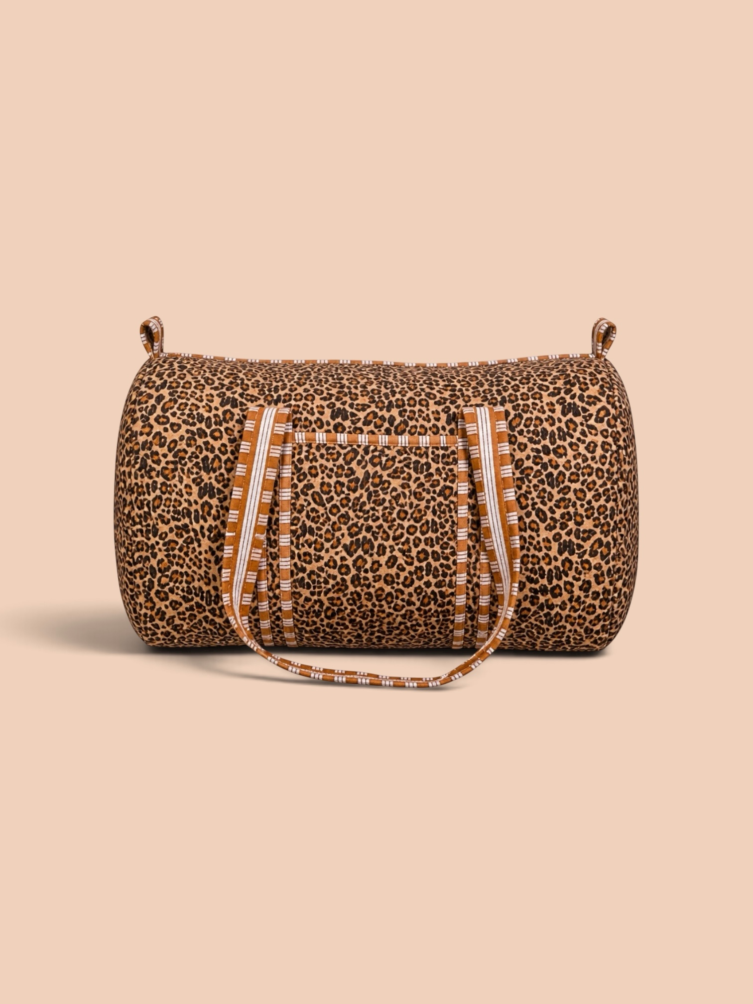 Cotton Quilted Leopard Duffle Bag