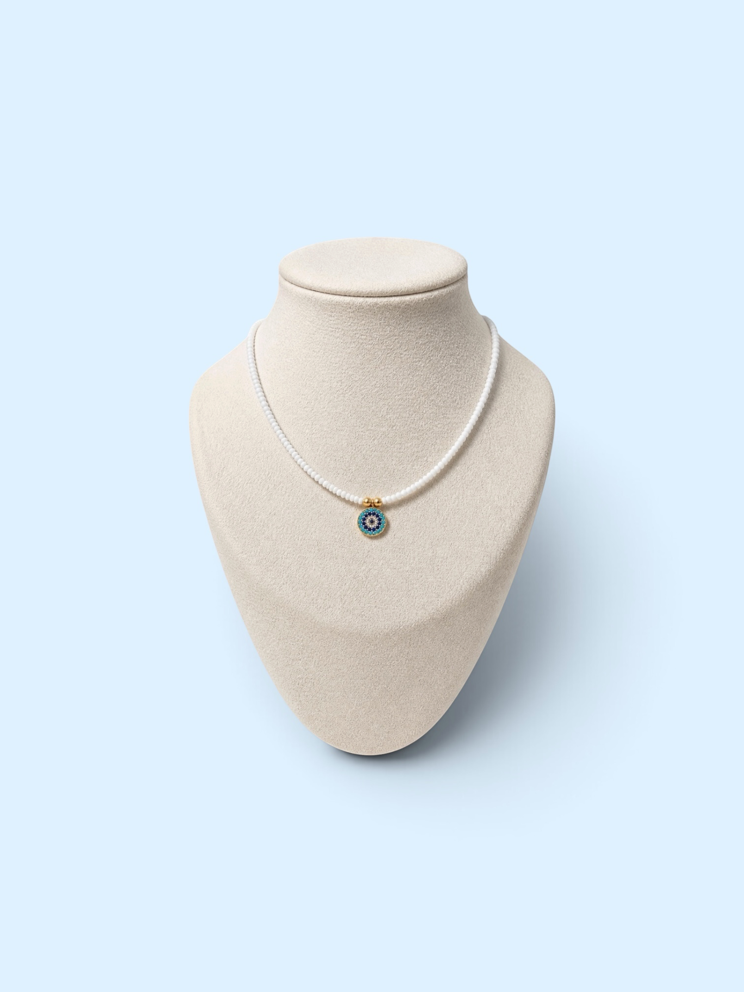 Evil Eye Handmade Glass Bead Necklace