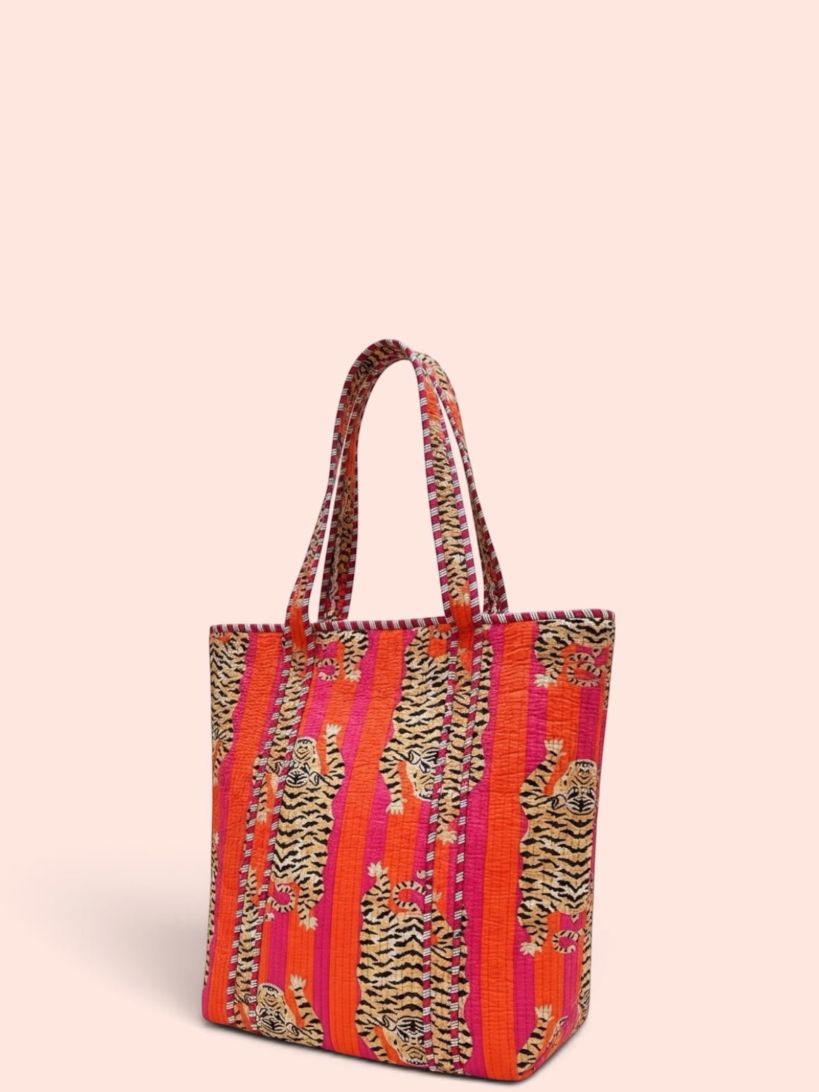 Quilted Tiger Print Everyday Tote Bag